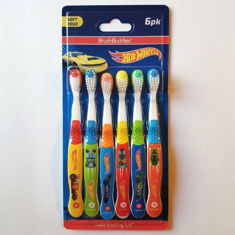 HOT WHEELS 6 PACK TOOTHBRUSHES
